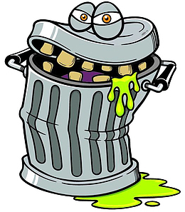 垃圾桶里的脏污