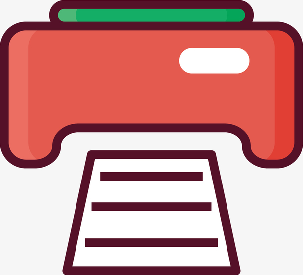 粉色打印机,打印机,手绘风格,卡通风格,粉红色,凹槽打印机,卡通士量