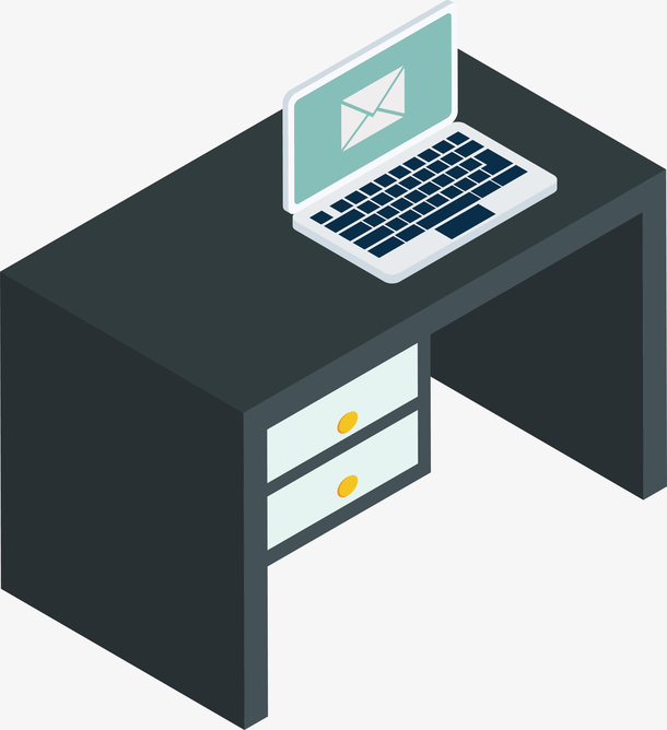 电脑办公卡通插画