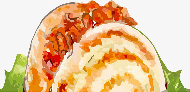 psdpng卤鸭翅根免抠素材(650x611)png手绘漫画炸丸子食品素材图(748x