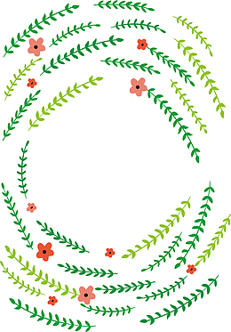 环形树枝标题框
