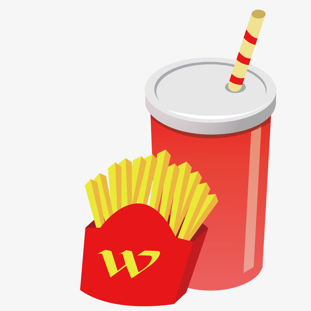 关键词 : 卡通手绘,快餐,可乐,薯条
