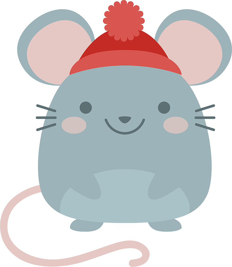矢量图一只可爱的小老鼠