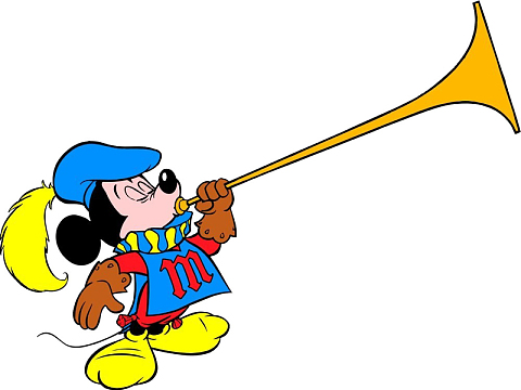 喊喇叭的米老鼠