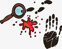 打黑除恶刑侦探案矢量图