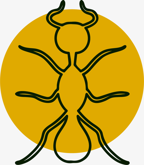 蚂蚁黄色logo免抠素材免费下载_觅元素51yuansu.com