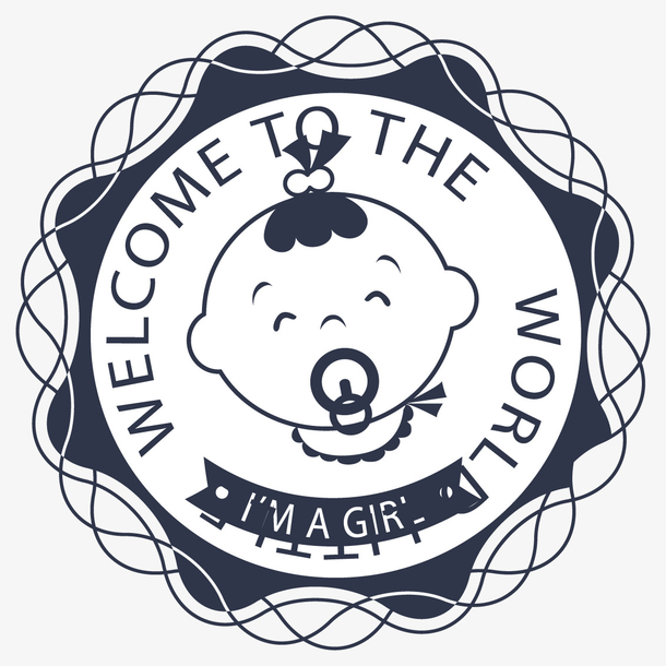 黑白色婴儿奶嘴婴儿标签