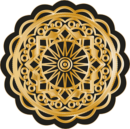 黑金色曼陀罗花纹