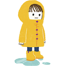 卡通水彩小女孩免抠图