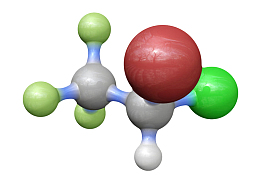 绿色氟烷分子形状素材
