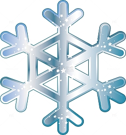 银色的冬天雪花