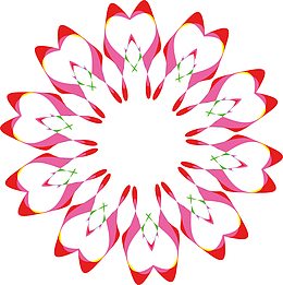 彩色瑶族花纹png图
