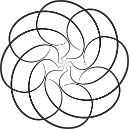 旋转花纹矢量素材图