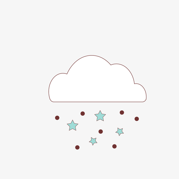 白色云朵的可爱图标