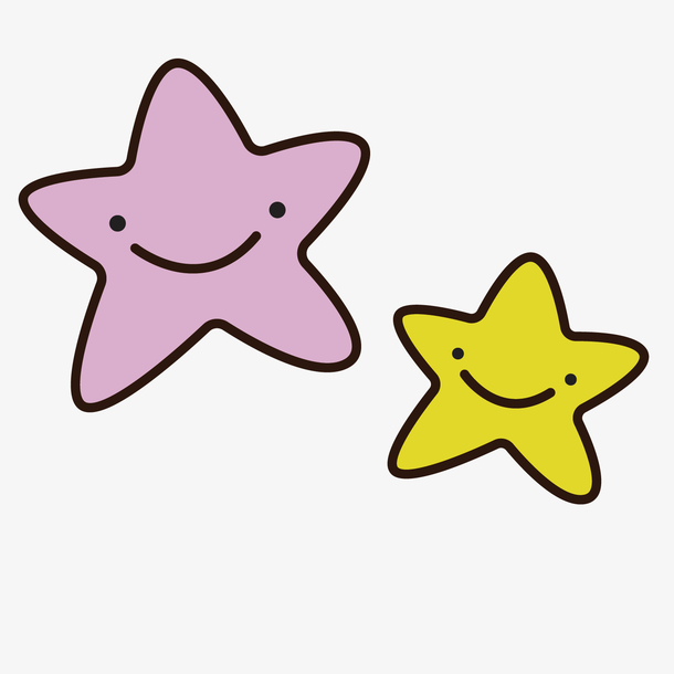 可爱五角星矢量卡通