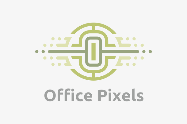 横线黄绿色字母logo