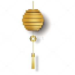 金色灯笼矢量装饰