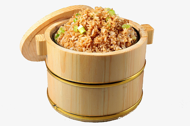 天然美味木桶炒饭png