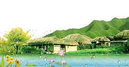 免抠卡通手绘春季景象