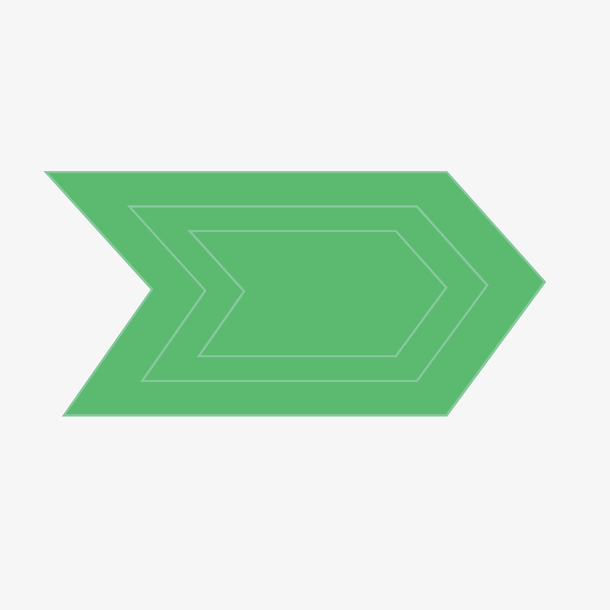 矢量绿色色块箭头箭号