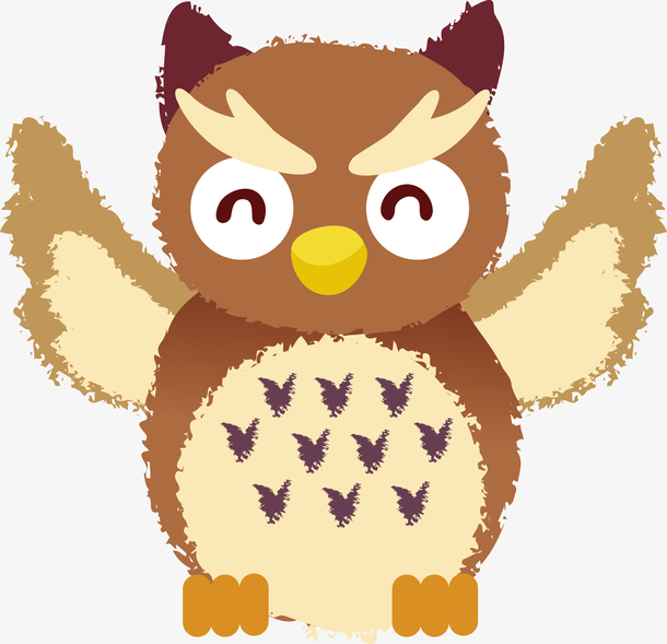 卡通猫头鹰图案素材免费下载_觅元素