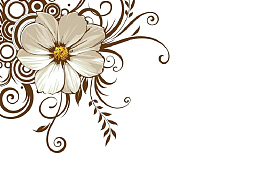 PPT幻灯片边角花朵素材