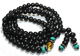 黑色沉香木长手链儿