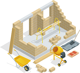 一个正在建造当中的建筑物