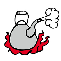 卡通烧开的水壶矢量