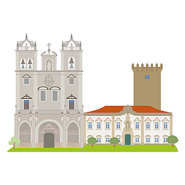 葡萄牙建筑旅游景点轮廓设计