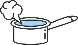 冒热气的矢量卡通风格