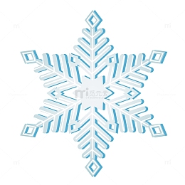 一朵浅蓝色的雪花