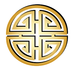 一个金色的立体花纹装饰
