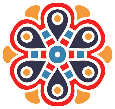 彩色少数民族花纹