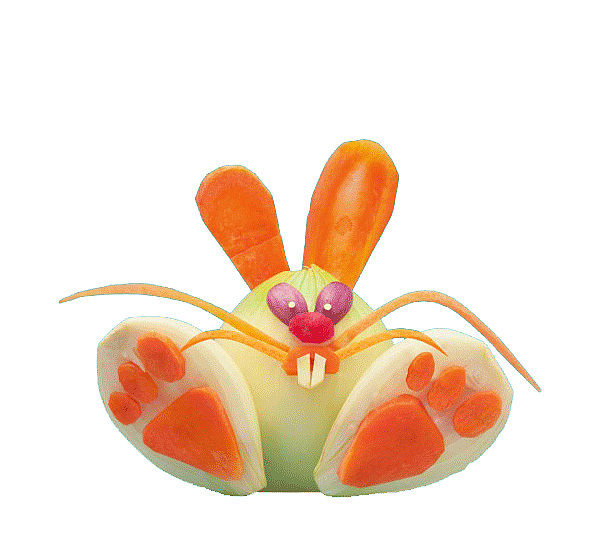 创意蔬菜水果平面兔子