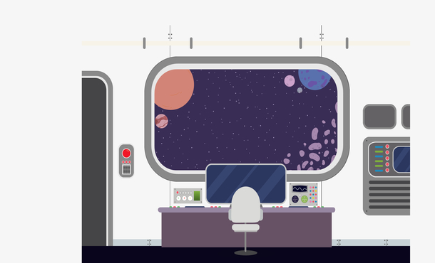 宇宙飞船驾驶舱界面