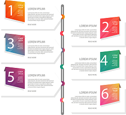 数字标签信息图表