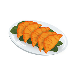 卡通饺子矢量图下载