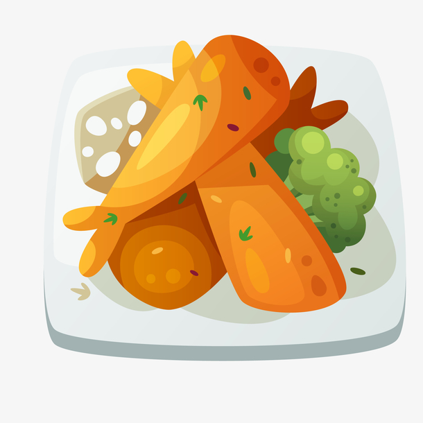 卡通炸虾尾png下载