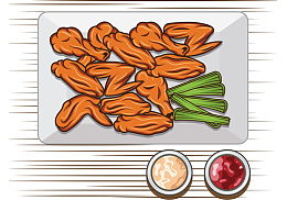 矢量手绘卡通美食炸鸡插画