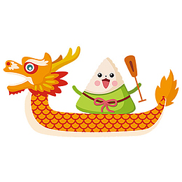 彩色卡通装饰可爱粽子设计图