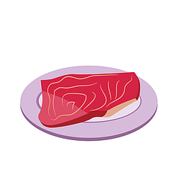 手绘猪肉瘦肉设计素材