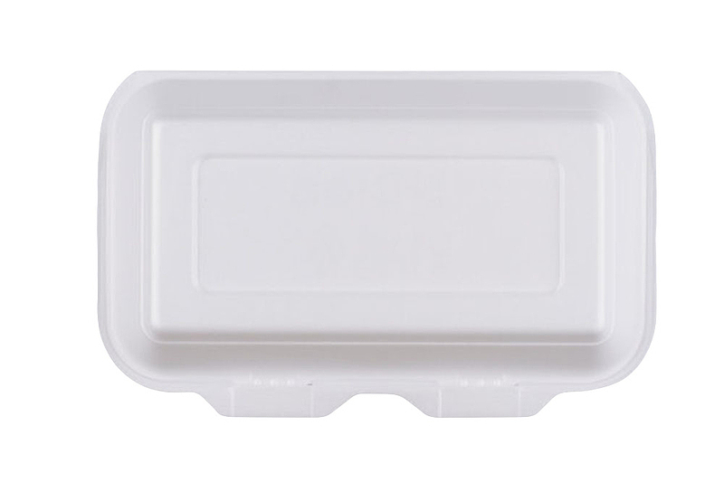 纯白色一次性饭盒塑胶制品实物