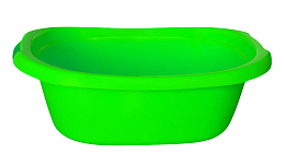 绿色空的水盆塑胶制品实物