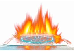 创意红色燃气灶火焰