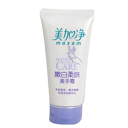 美加净护手霜紫色瓶装花朵美白细