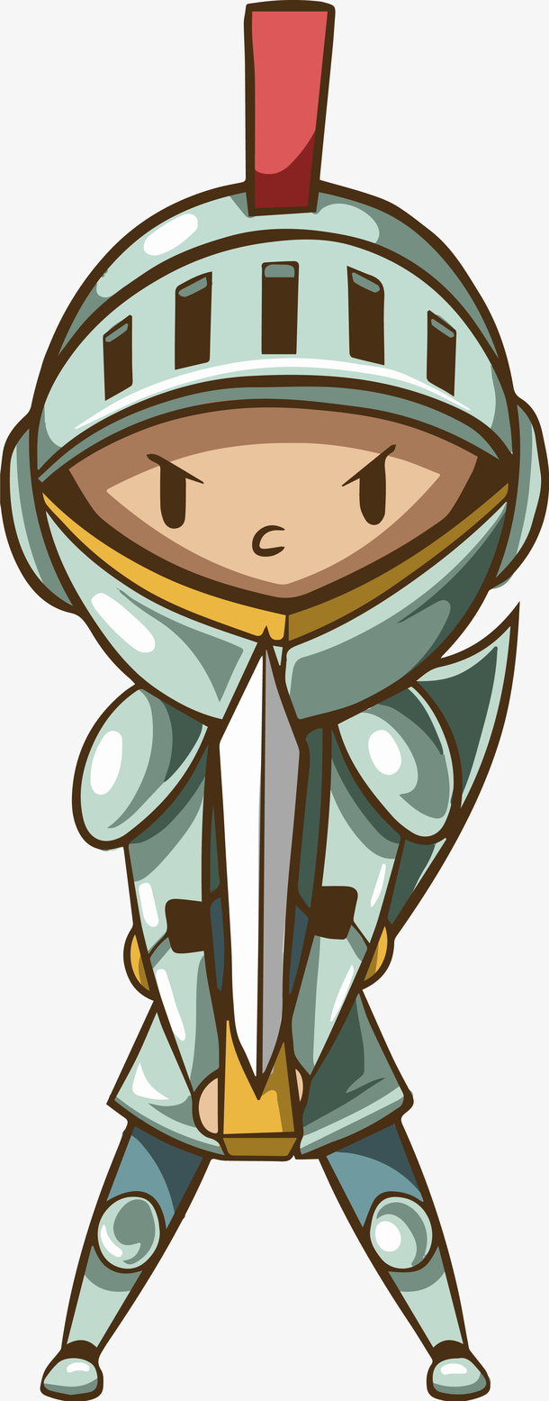 手持宝剑的帅气战士