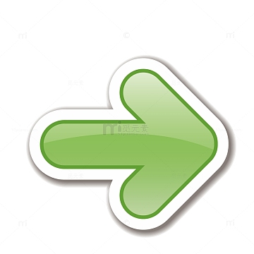 手绘卡通绿色箭头