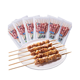 美味的烤羊肉串
