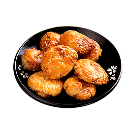 一碟精致的鸡仔饼设计